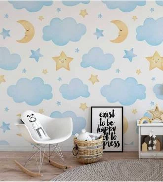 Papel de parede infantil céu