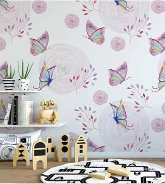 Papel de parede adesivo com borboletas