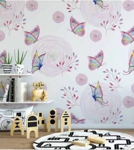 Papel de parede adesivo com borboletas