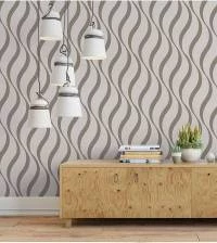 Papel de parede contemporaneo com ondas 2310-5963