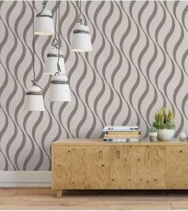Papel de parede contemporaneo com ondas