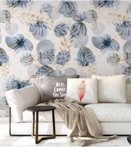 Papel de parede floral contemporaneo