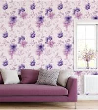 Papel de parede floral lilás aquarelado 1333-5991