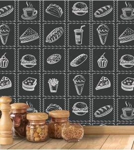 Azulejo adesivo lanches e café