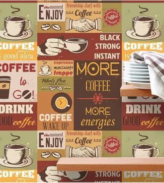 Azulejo adesivo retrô cofee