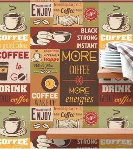 Azulejo adesivo retrô cofee