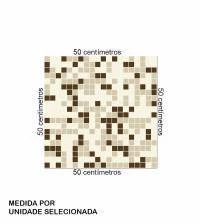 Pastilha adesiva marrom e branco 2323-6001