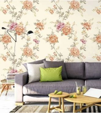 Papel de parede de flores rose