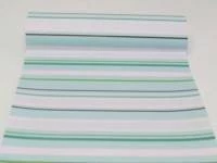 Papel de parede listrado verde e branco 484-601