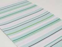 Papel de parede listrado verde e branco 484-602