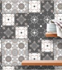 Azulejo português romântico em tons de cinza