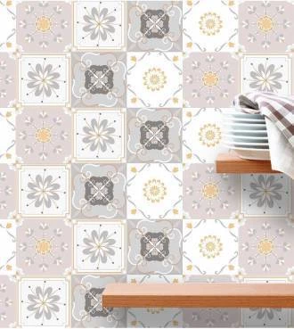Azulejo português delicado tons pastel