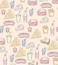 Papel de parede estampado para lanchonete 2337-6030