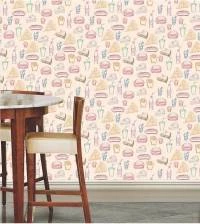 Papel de parede estampado para lanchonete 2337-6031