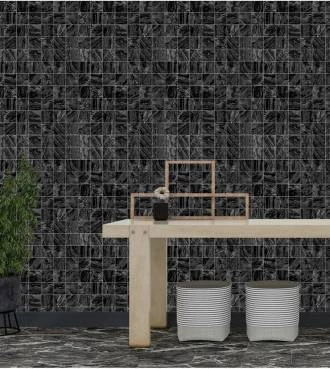 Papel de parede mármore preto