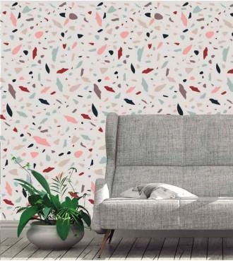 Papel de parede fundo branco com granilite