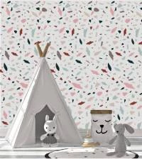 Papel de parede fundo branco com granilite 2348-6045