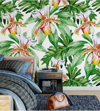 Papel de parede orquideas tropical