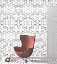 Papel de parede Hexágonos 3D Branco 2039-6086