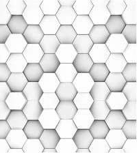 Papel de parede Hexágonos 3D Branco 2039-6087