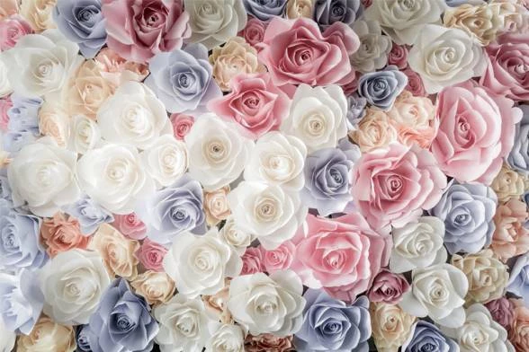 Papel de parede buque de rosas coloridas 2388-6109