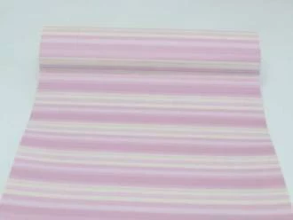 Papel de parede listrado rosa bebê