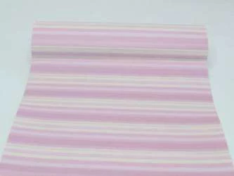 Papel de parede listrado rosa bebê