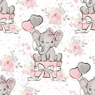 Papel de parede coleção bebe elefante 01