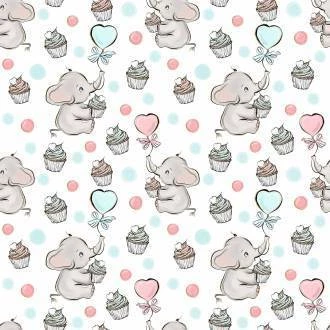Papel de parede coleção bebe elefante 03