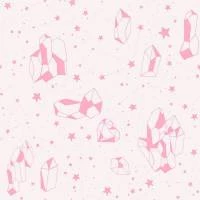 Papel de parede coleção estelar com cristais rosa