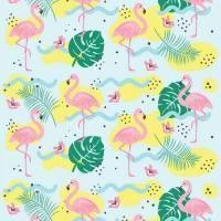 Papel de parede flamingo tropical
