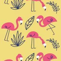Papel de parede flamingo auto adesivo