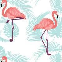 Papel de parede flamingo rosa