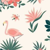 Papel de parede coleção flamingo