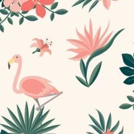Papel de parede flamingo 06