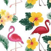 Papel de parede flamingo vermelhos