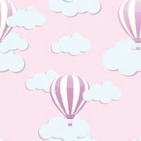 Papel de parede balões e nuvens