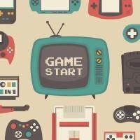 Papel de parede retrô gamer 2503-6446