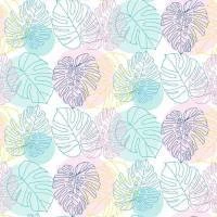 Papel de parede contorno de folhagens coloridas