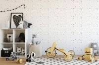 Papel de parede triângulo preto, cinza e amarelo 2540-6507
