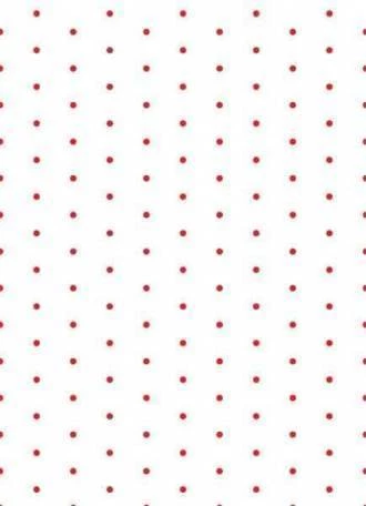 Papel de parede poá fundo branco e bolinhas vermelhas