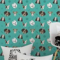 Papel de parede cãezinhos aqua 1559-6543