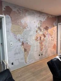 Papel de Parede Mapa do Mundo Executivo 1586-6558