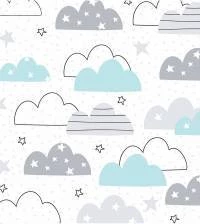 Papel de parede infantil nuvens 2551-6565