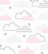 Papel de parede infantil de nuvens 2552-6566