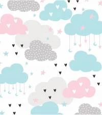Papel de parede infantil chuva de amor 2554-6570