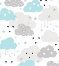 Papel de parede infantil nuvens de amor 2555-6572