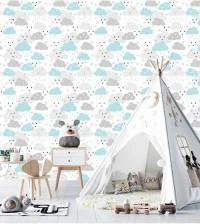 Papel de parede infantil nuvens de amor 2555-6573