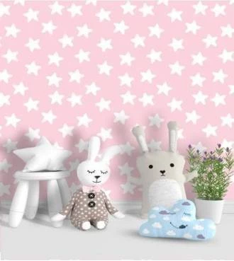 Papel de parede infantil céu estrelado