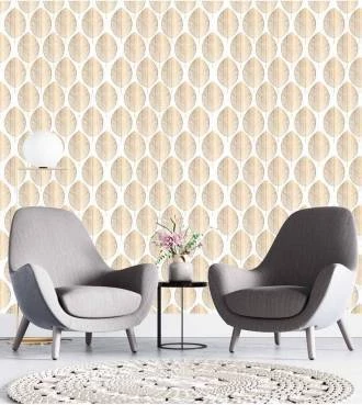 Papel de parede contemporâneo folhas